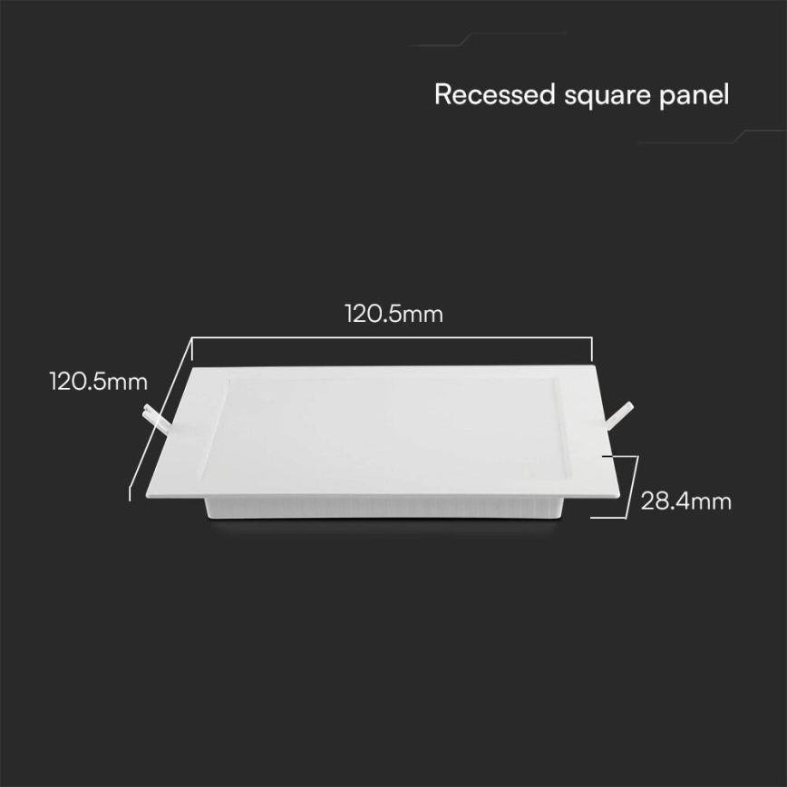 Foco de encastrar LED SAMSUNG CHIP LED/6W/230V 6500K 12x12 cm branco