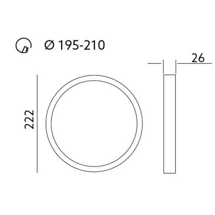 Foco de encastrar LED SIGARO PT LED/18W/230V 4000K IP40