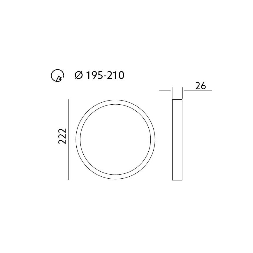 Foco de encastrar LED SIGARO PT LED/18W/230V 4000K IP40