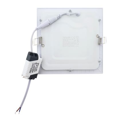 Foco de encastrar LED SQUARE LED/12W/230V 4200K 16,8x16,8 cm branco