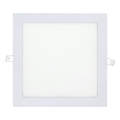Foco de encastrar LED SQUARE LED/18W/230V 4200K 22x22 cm branco
