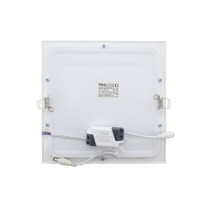 Foco de encastrar LED SQUARE LED/18W/230V 4200K 22x22 cm branco