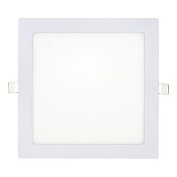 Foco de encastrar LED SQUARE LED/18W/230V 6500K 22x22 cm branco