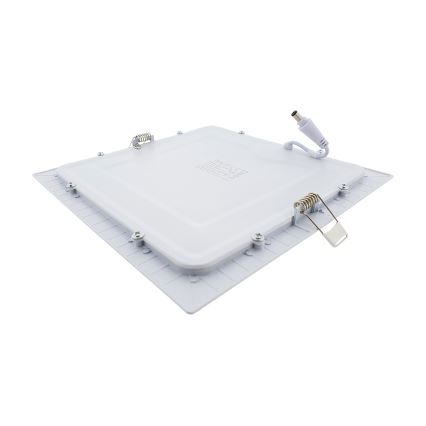 Foco de encastrar LED SQUARE LED/18W/230V 6500K 22x22 cm branco