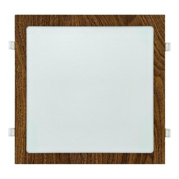 Foco de encastrar LED SQUARE LED/24W/230V 4200K 29,2x29,2 cm castanho