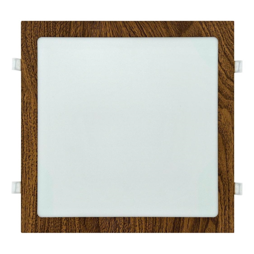 Foco de encastrar LED SQUARE LED/24W/230V 4200K 29,2x29,2 cm castanho