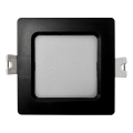 Foco de encastrar LED SQUARE LED/3W/230V 4000K 9x9 cm preto