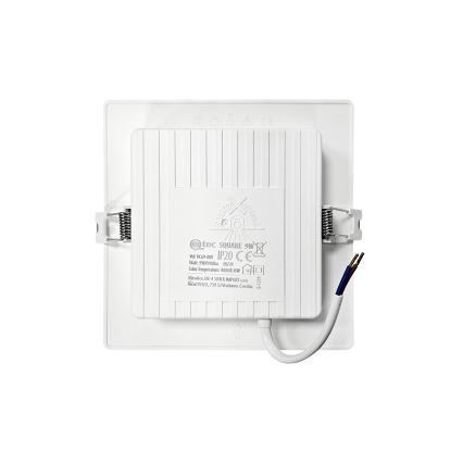 Foco de encastrar LED SQUARE LED/9W/230V 4000K 14,5x14,5 cm branco