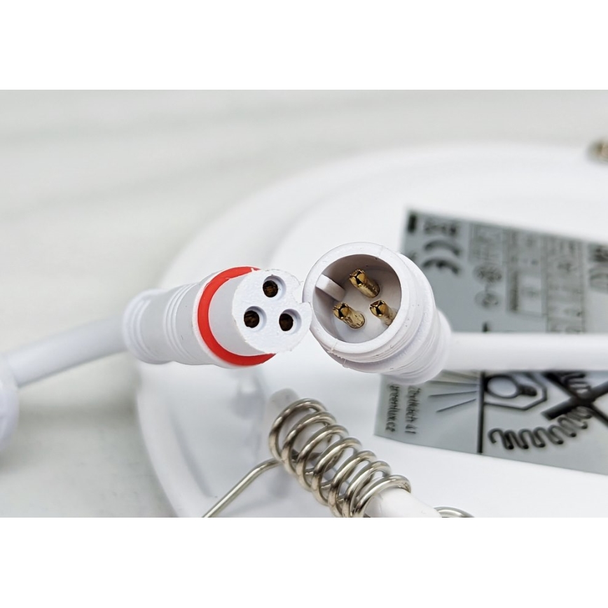 Foco de encastrar LED VEGA LED/12W/230V 2900/3900/5800K diâmetro 17,5 cm branco