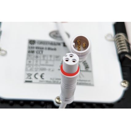 Foco de encastrar LED VEGA LED/6W/230V 2900/3900/5800K 12,5x12,5 cm preto