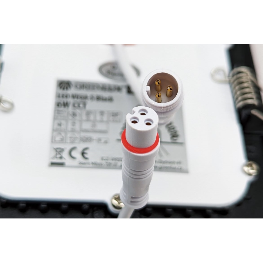 Foco de encastrar LED VEGA LED/6W/230V 2900/3900/5800K 12,5x12,5 cm preto