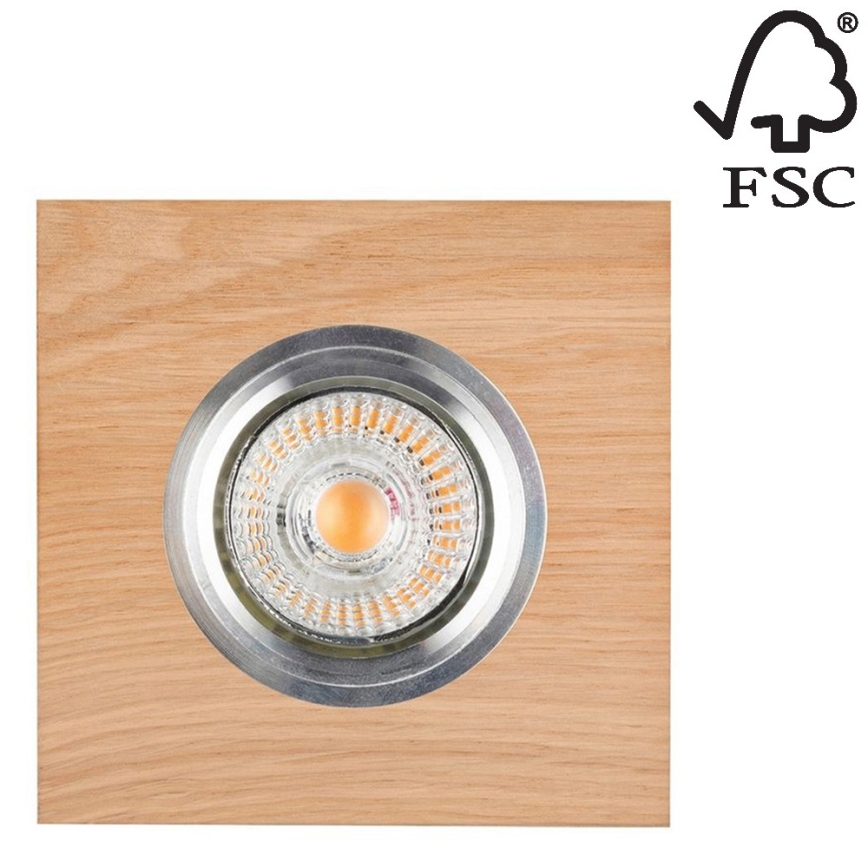 Foco de encastrar LED VITAR 1xGU10/5W/230V CRI 90 carvalho – FSC certificado