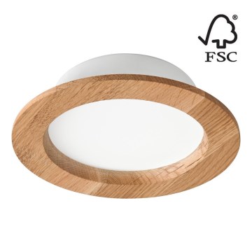 Foco de encastrar LED WOODY SPOT LED/12,5W/230V 3000K carvalho ø 16 cm