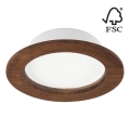 Foco de encastrar LED WOODY SPOT LED/12,5W/230V 3000K cereja ø 16 cm