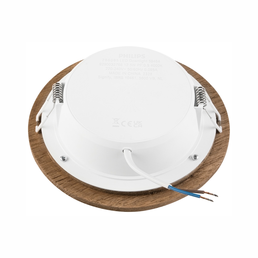 Foco de encastrar LED WOODY SPOT LED/12,5W/230V 3000K nogueira ø 16 cm