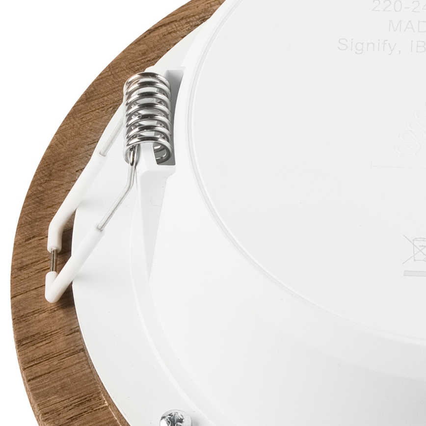 Foco de encastrar LED WOODY SPOT LED/12,5W/230V 3000K nogueira ø 16 cm