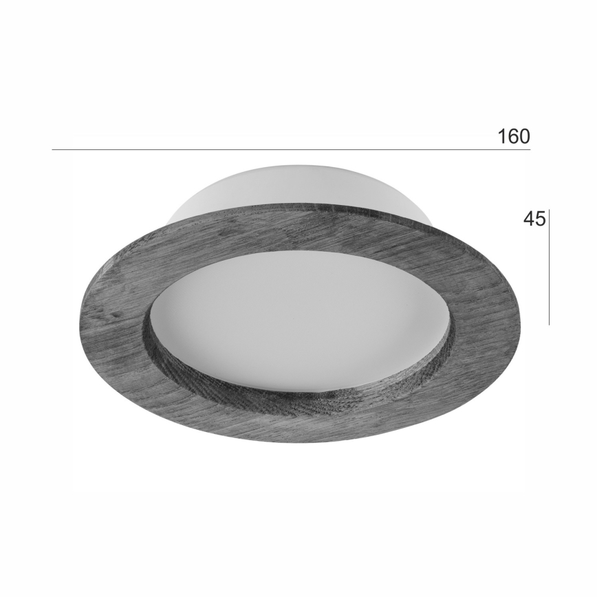 Foco de encastrar LED WOODY SPOT LED/12,5W/230V 4000K carvalho ø 16 cm
