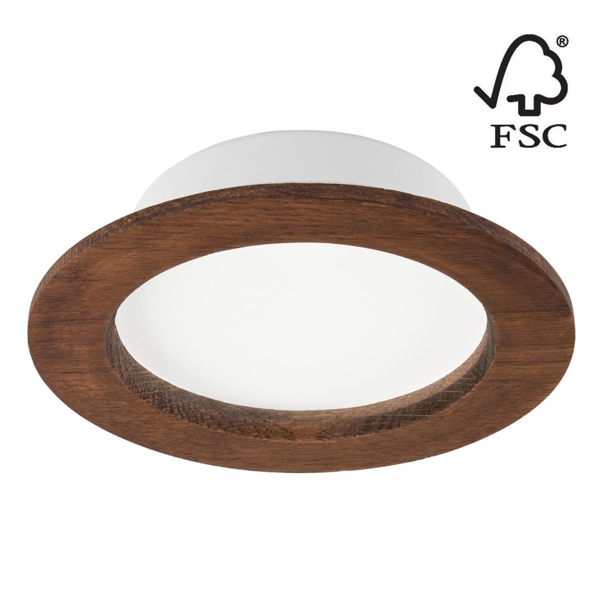 Foco de encastrar LED WOODY SPOT LED/12,5W/230V 4000K cereja ø 16 cm