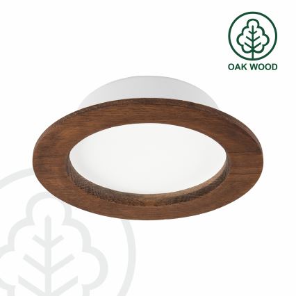 Foco de encastrar LED WOODY SPOT LED/12,5W/230V 4000K cereja ø 16 cm