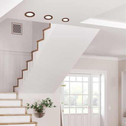 Foco de encastrar LED WOODY SPOT LED/12,5W/230V 4000K cereja ø 16 cm