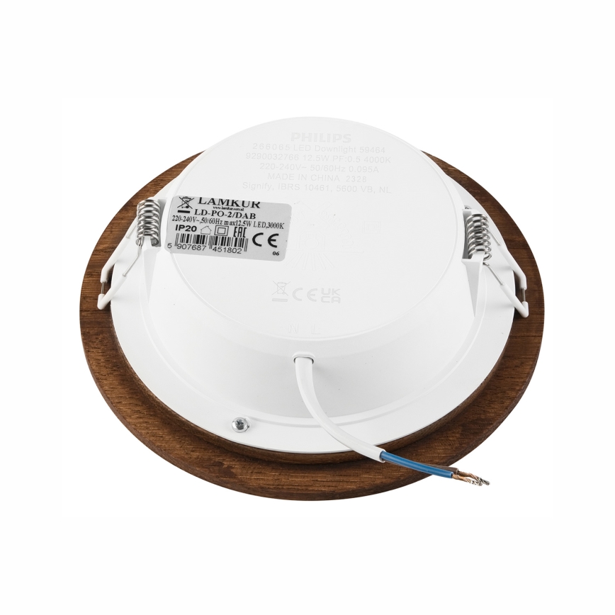 Foco de encastrar LED WOODY SPOT LED/12,5W/230V 4000K cereja ø 16 cm