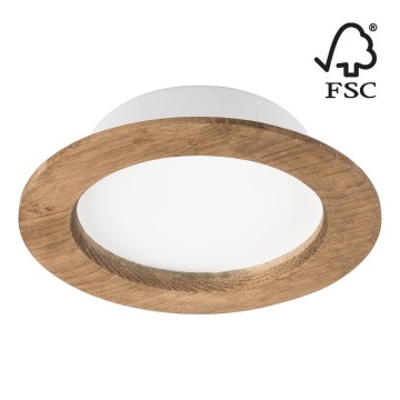 Foco de encastrar LED WOODY SPOT LED/12,5W/230V 4000K nogueira ø 16 cm