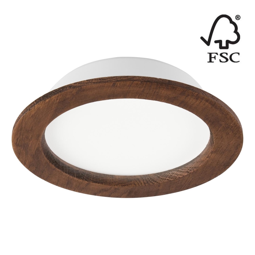 Foco de encastrar LED WOODY SPOT LED/16,5W/230V 4000K cereja ø 18,5 cm