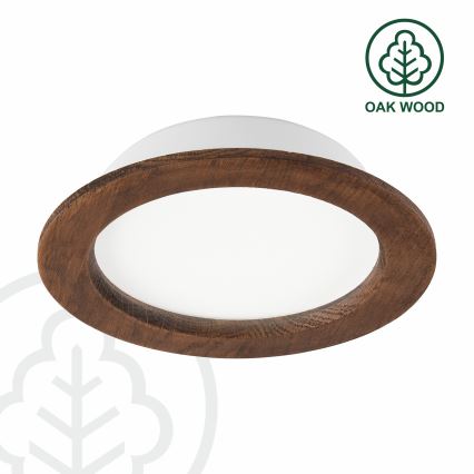 Foco de encastrar LED WOODY SPOT LED/16,5W/230V 4000K cereja ø 18,5 cm