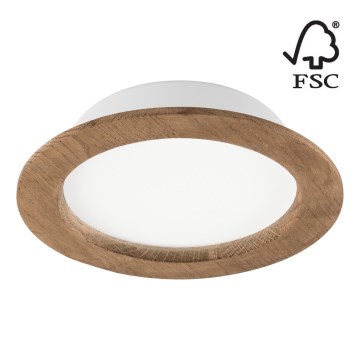 Foco de encastrar LED WOODY SPOT LED/16,5W/230V 4000K nogueira ø 18,5 cm