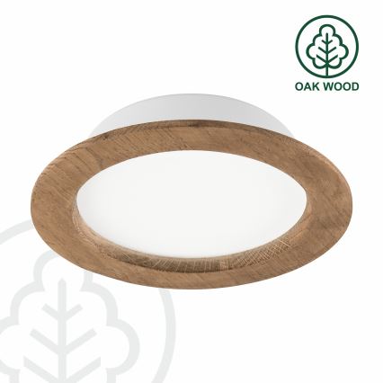 Foco de encastrar LED WOODY SPOT LED/16,5W/230V 4000K nogueira ø 18,5 cm