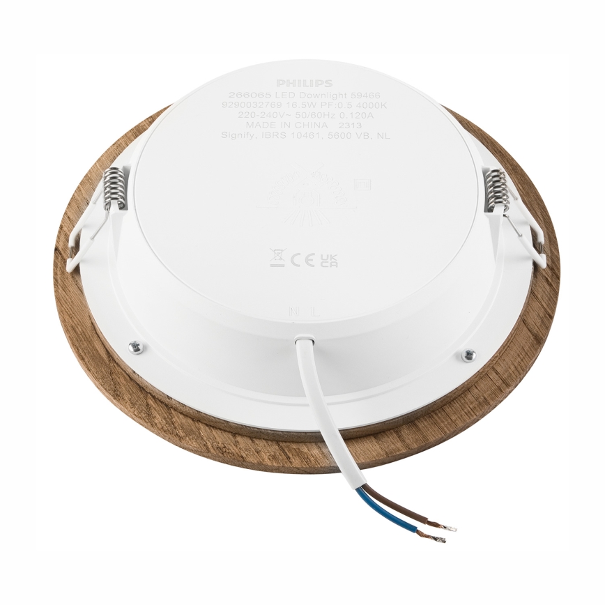 Foco de encastrar LED WOODY SPOT LED/16,5W/230V 4000K nogueira ø 18,5 cm