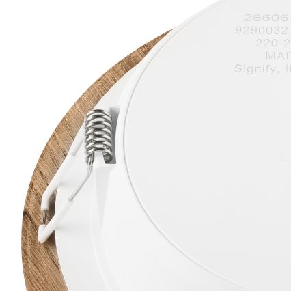 Foco de encastrar LED WOODY SPOT LED/16,5W/230V 4000K nogueira ø 18,5 cm