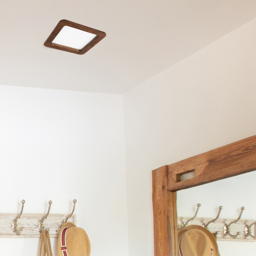 Foco de encastrar LED WOODY SPOT LED/17W/230V 3000K cereja 18,5x18,5 cm