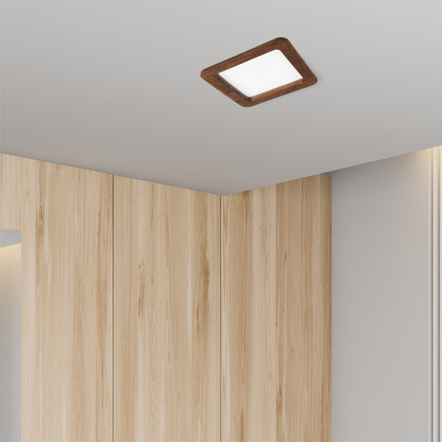 Foco de encastrar LED WOODY SPOT LED/17W/230V 3000K cereja 18,5x18,5 cm