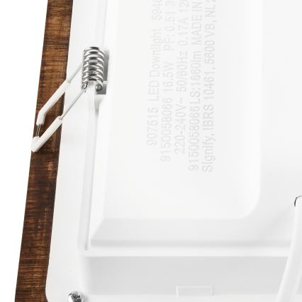 Foco de encastrar LED WOODY SPOT LED/17W/230V 3000K cereja 18,5x18,5 cm