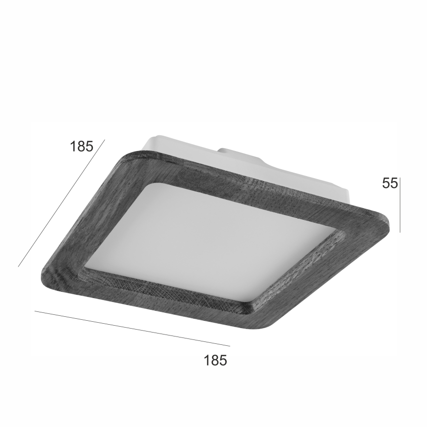 Foco de encastrar LED WOODY SPOT LED/17W/230V 3000K cereja 18,5x18,5 cm