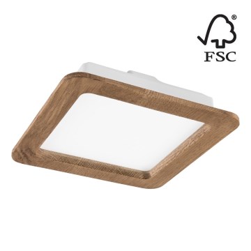 Foco de encastrar LED WOODY SPOT LED/17W/230V 3000K nogueira 18,5x18,5 cm
