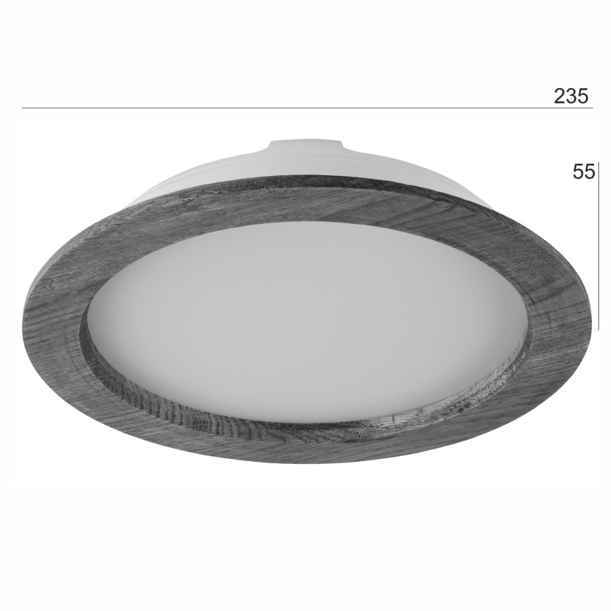 Foco de encastrar LED WOODY SPOT LED/23,5W/230V 4000K carvalho ø 23,5 cm