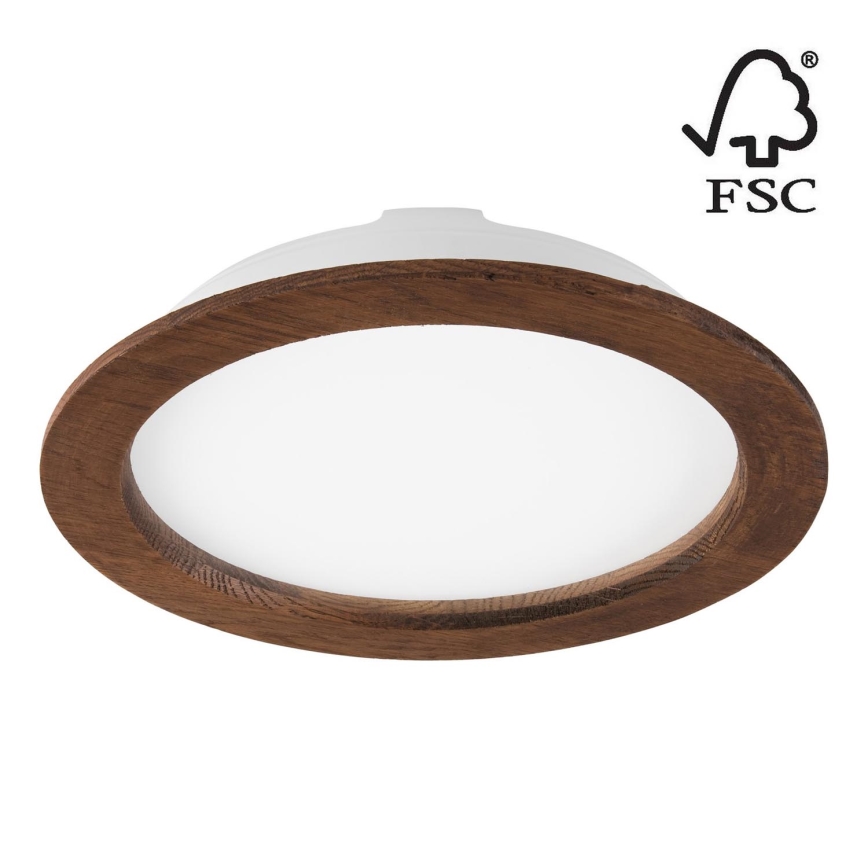 Foco de encastrar LED WOODY SPOT LED/23,5W/230V 4000K cereja ø 23,5 cm