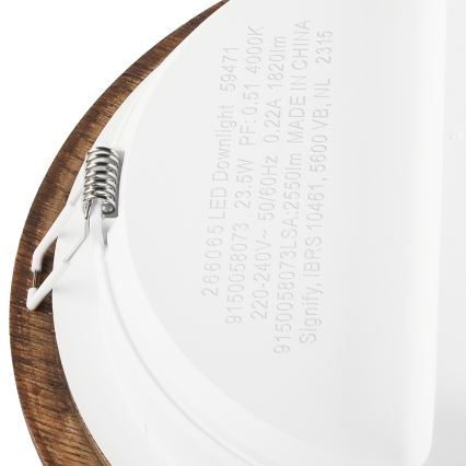 Foco de encastrar LED WOODY SPOT LED/23,5W/230V 4000K cereja ø 23,5 cm