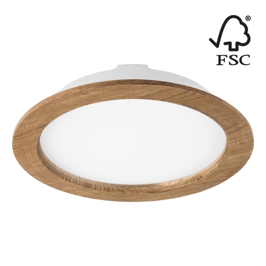 Foco de encastrar LED WOODY SPOT LED/23,5W/230V 4000K nogueira ø 23,5 cm