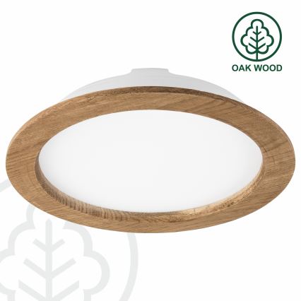 Foco de encastrar LED WOODY SPOT LED/23,5W/230V 4000K nogueira ø 23,5 cm
