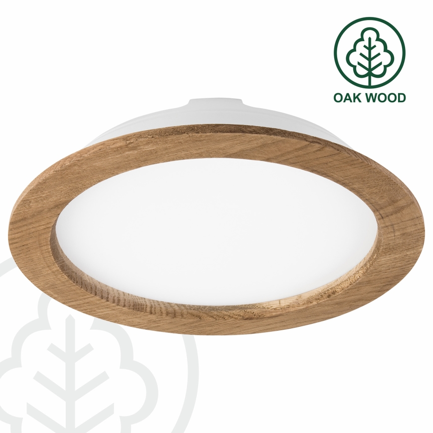 Foco de encastrar LED WOODY SPOT LED/23,5W/230V 4000K nogueira ø 23,5 cm