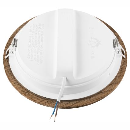 Foco de encastrar LED WOODY SPOT LED/23,5W/230V 4000K nogueira ø 23,5 cm