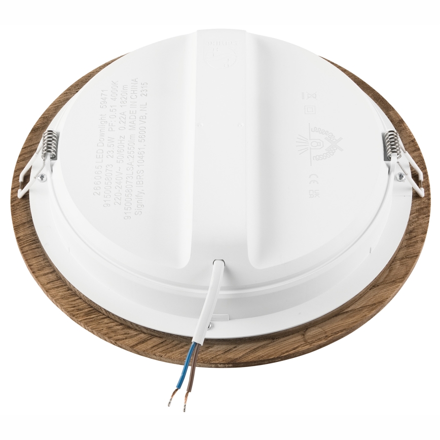 Foco de encastrar LED WOODY SPOT LED/23,5W/230V 4000K nogueira ø 23,5 cm