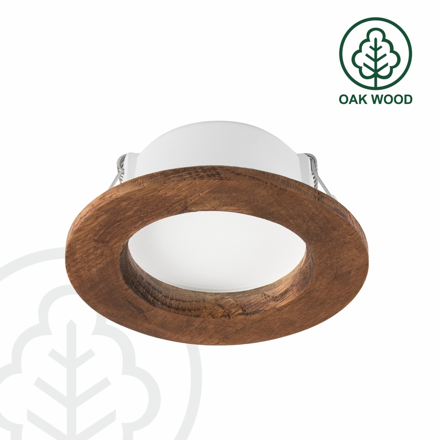 Foco de encastrar LED WOODY SPOT LED/5,5W/230V 4000K cereja ø 10 cm