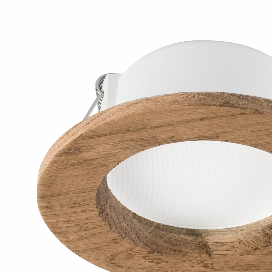 Foco de encastrar LED WOODY SPOT LED/5,5W/230V 4000K nogueira ø 10 cm