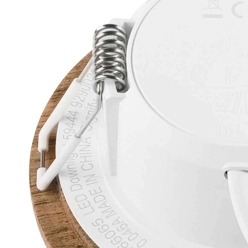 Foco de encastrar LED WOODY SPOT LED/5,5W/230V 4000K nogueira ø 10 cm