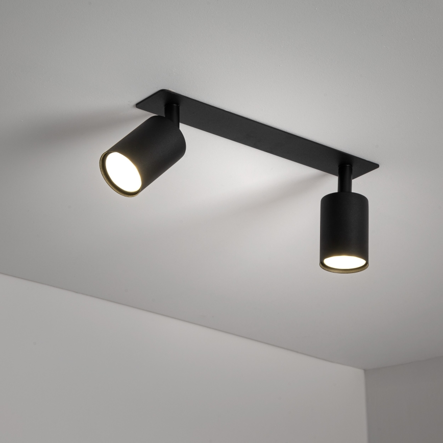 Foco de encastrar NEX 2xGU10/10W/230V preto