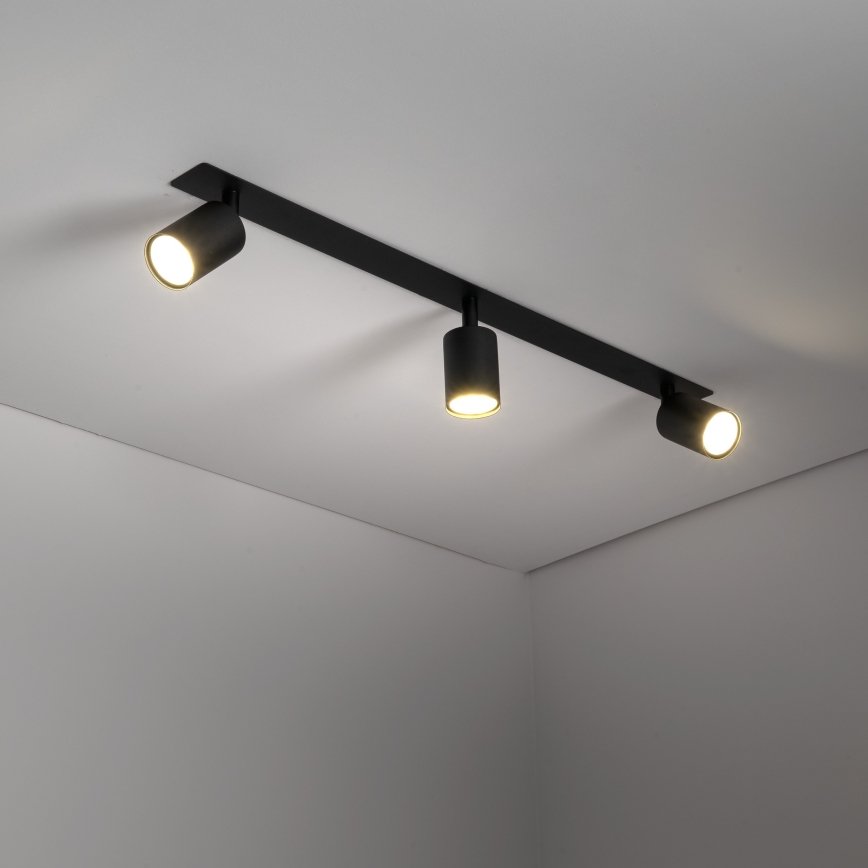 Foco de encastrar NEX 3xGU10/10W/230V preto